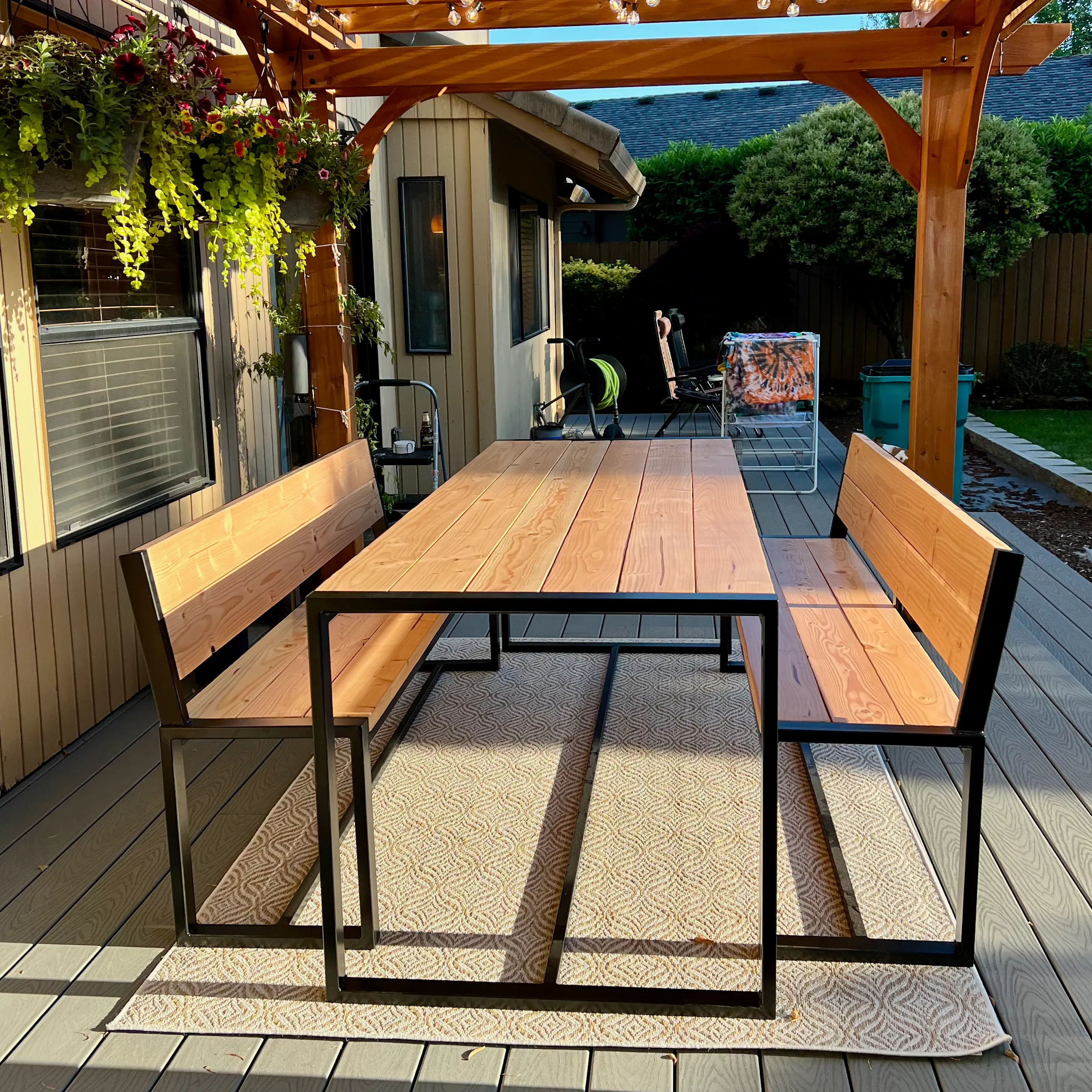 Custom fabricated metal table